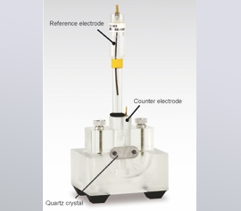 eQCM Messzelle für kombinierte Messungen Elektrochemie und Quarz-Mikrowaage