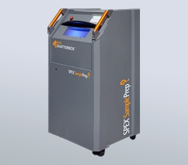 Scheiben-Schwingmühle SPEX 8550 Shatterbox® mit geschlossenem Deckel, betriebsbereit