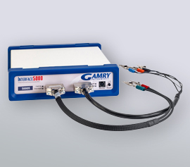 Gamry Interface 5000 Potentiostat/Galvanostat/ZRA zur Klirrfaktoranalyse bzw. Total Harmonic Distortion (THD), Galvanostatic Frequency Modulation an Brennstoffzellen (galv. EFM), Physikalische Elektrochemie (PHE) und Elektrochemische Impedanz-spektroskopie (EIS) incl. schwebende Masse (galv. Trennung von der Schutzerdung)