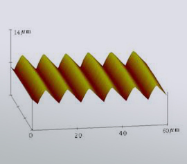 Richardson Grating Lab – AFM-Aufnahme eines geritzten Beugungsgitters