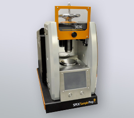 Vollautomatische SPEX Presse 3636 X-Press® mit geöffneter Sicherheitstür